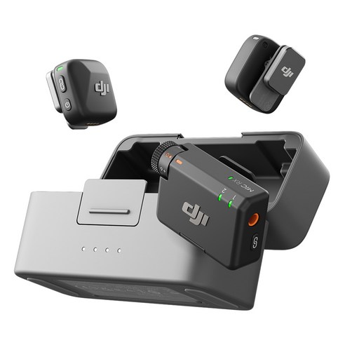 DJI 무선 Mic Mini TX 송신기 2p + RX 수신기 1p + 충전 케이스