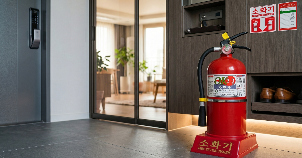 가정용 소화기 빨간색